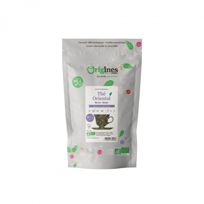 Oriental - Thé vert Bio de Chine aux 2 menthes - Infusettes 50x2g