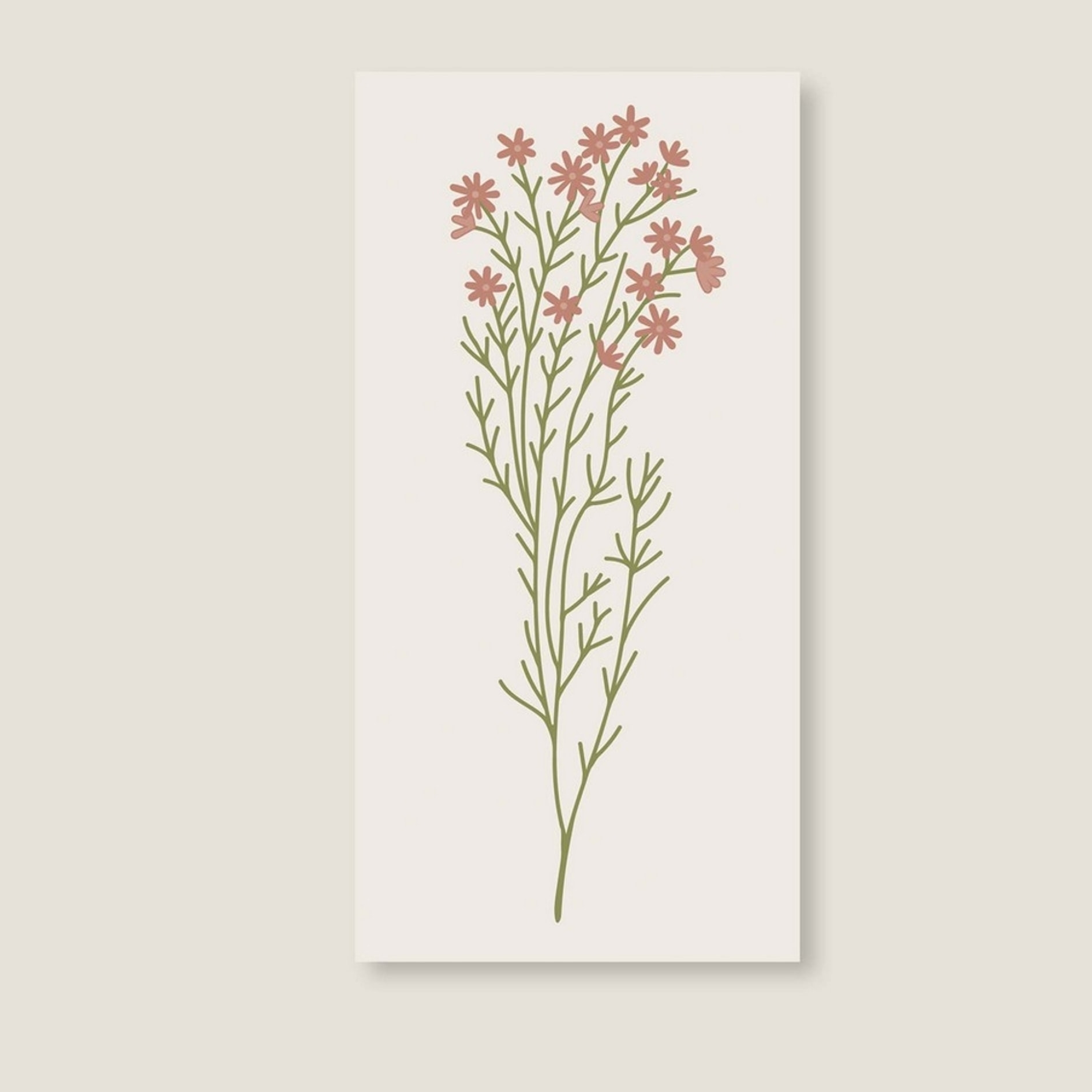 Pack 16 servilletas con ramillete flores rosas Napram color azul Papel