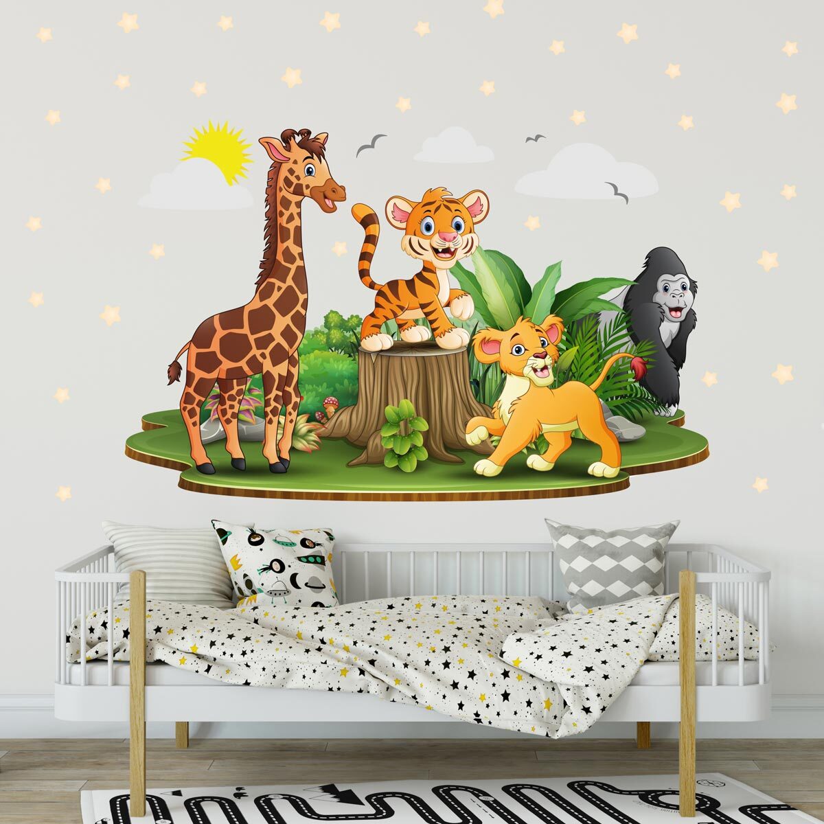 Stickers muraux | Sticker Mural Autocollant - ANIMAUX BÉBÉS D'AFRIQUE - Stickers adhésifs