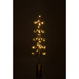J-Line décoration Arbre Base Cylindre - fer - or - large - 2 pcs - LED