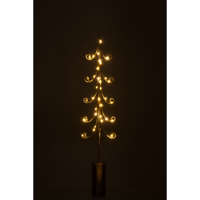 J-Line décoration Arbre Base Cylindre - fer - or - large - 2 pcs - LED