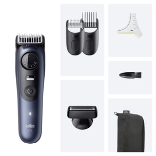 Braun Tondeuse À Barbe Series 7, + 6 Outils De Barbier, 40 Longueurs, Lame ProBlade, BT7520, Bleu