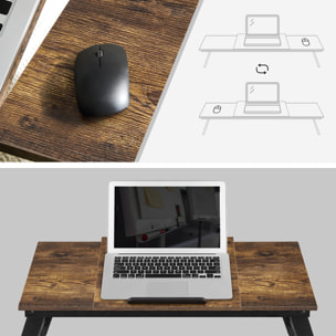 Tavolino pieghevole porta laptop in bambù stile industriale