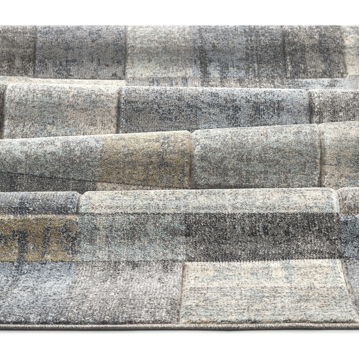 Tappeto Moderno Salotto Soggiorno Camera Grigio-Blu