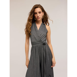 Motivi - Mono de lurex plisado - Gris