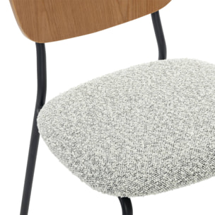 Chaise bouclette texturée (lot de 2) EMY