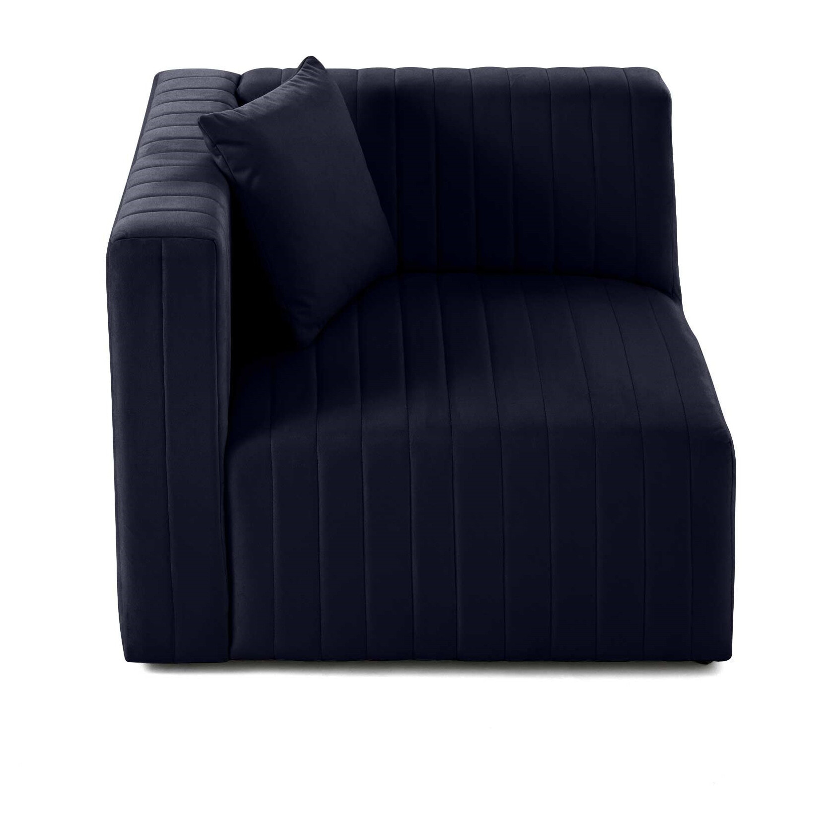 Nova - module d'assise gauche - en velours - Bleu marine