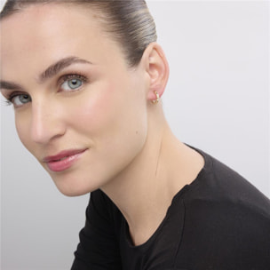 Pendientes acabado oro amarillo de 18k y Circonita Brillante