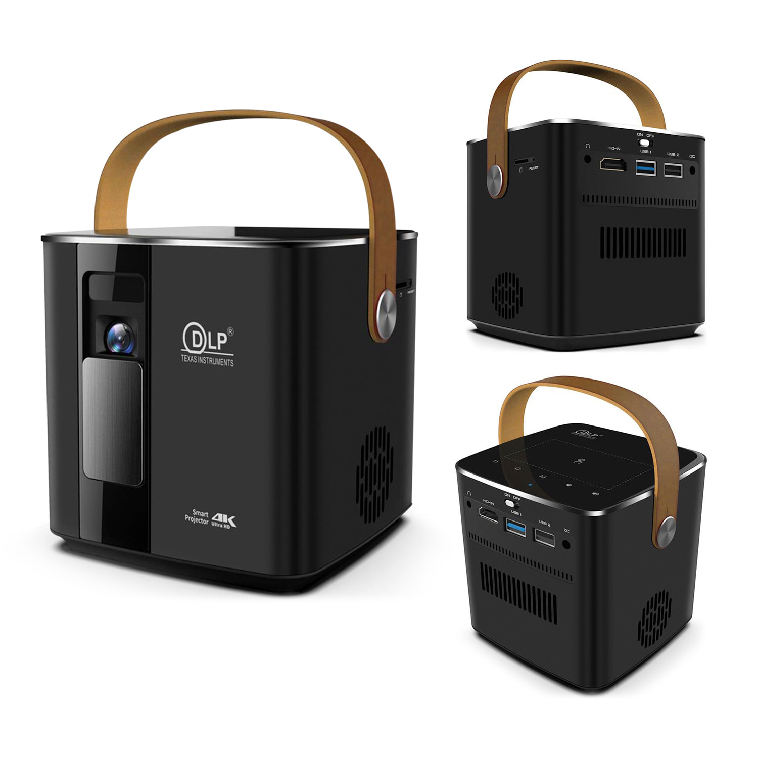 Mini videoproiettore portatile LED P12, DLP. FullHD1080P. Android 9.0, Wi-Fi. Clonazione schermo. Batteria ricaricabile. Netflix, YouTube, ecc.
