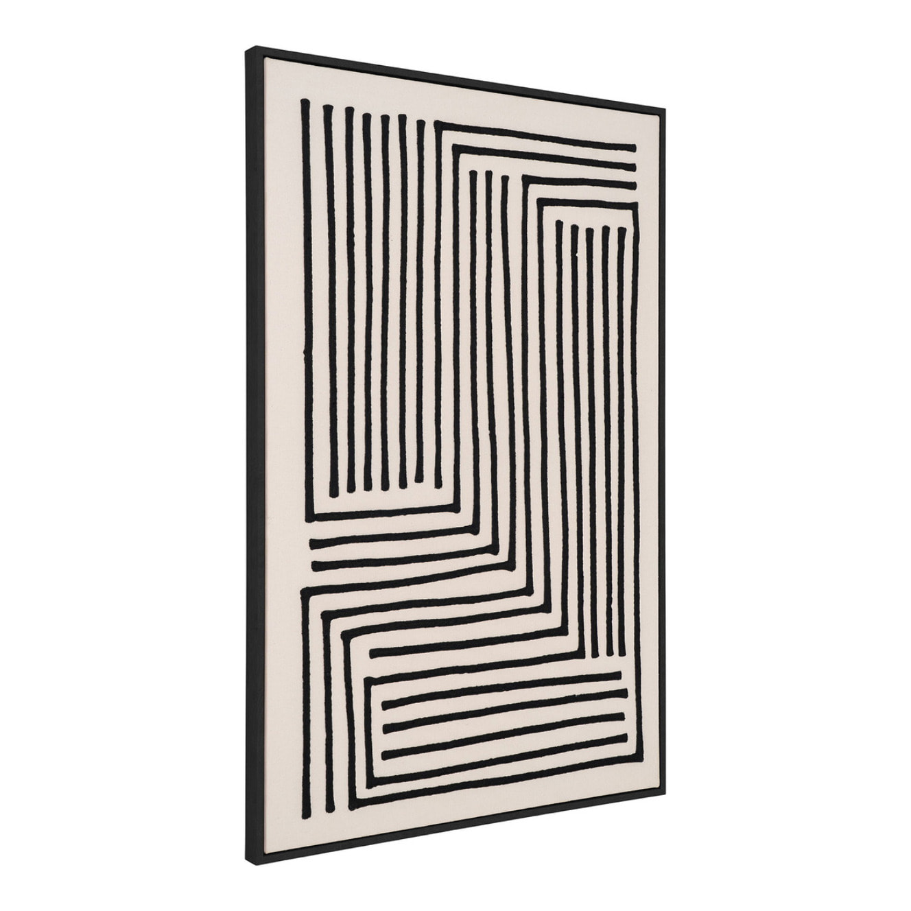 Stampa su Tela Lipari No.3 — Nero e Beige 60×90 cm