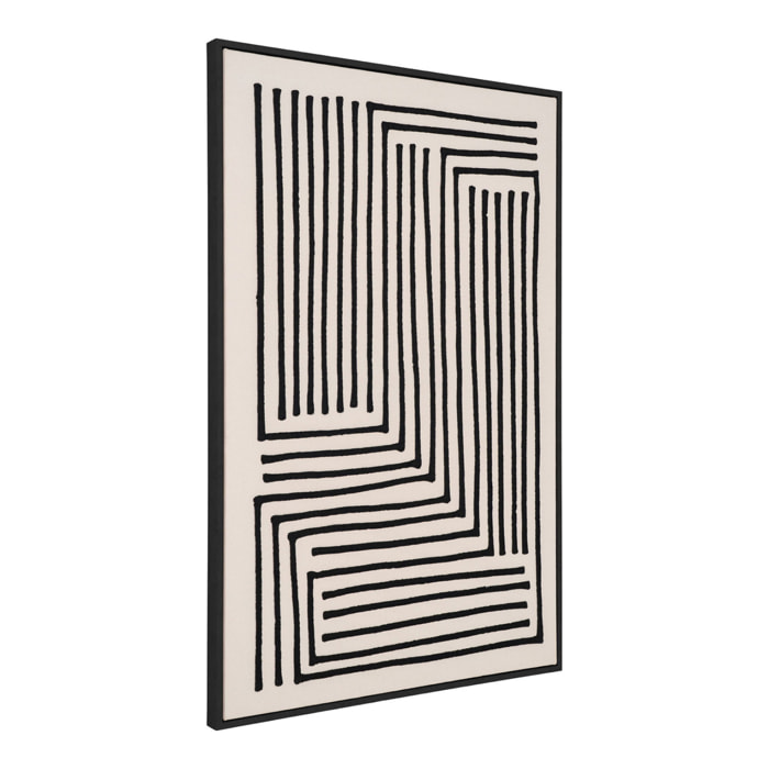 Stampa su Tela Lipari No.3 — Nero e Beige 60×90 cm