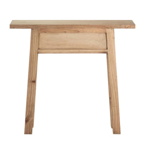 Consola Madera Mindi Natural 2 Cajones 90x30x80 Cm