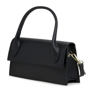 Borse Donna colore Nero-in pelle Made in Italy 22x18x8cm