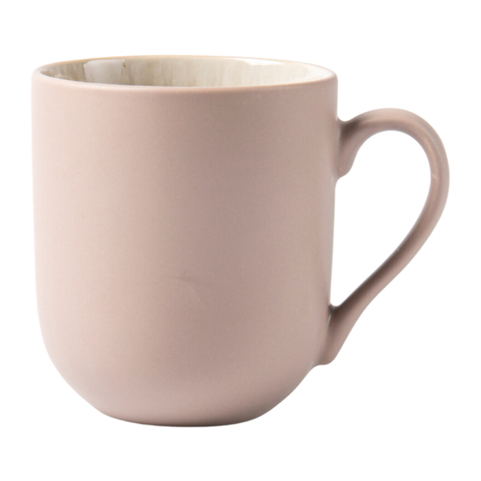 Lot de 2 mugs taupe - "Iris"