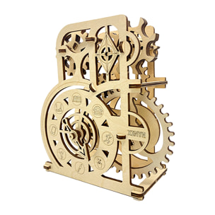 Maqueta de Madera 3D, con movimiento mecánico diseño de Rueda de la suerte. 56 piezas.