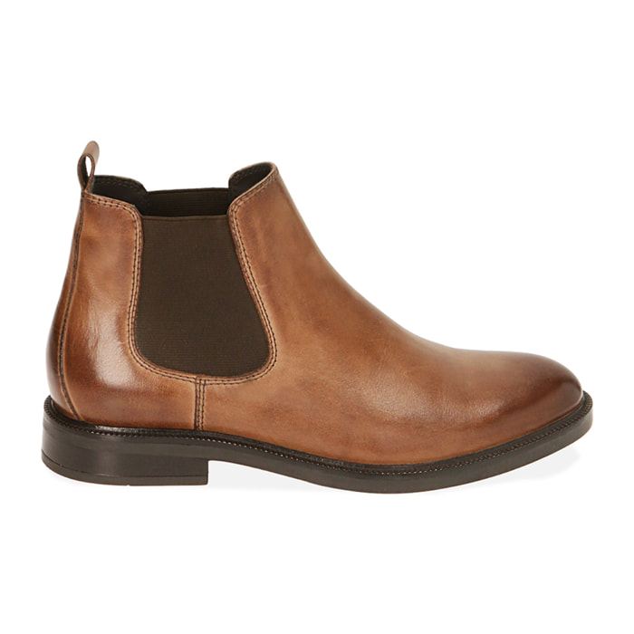 Chelsea boots testa di moro in pelle di vitello