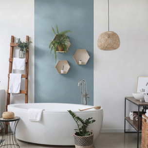 Rouleau adhésif décoratif Vinyle au Mètre - Bleu poudre - Sticker Lavable Imperméable Mur Cuisine Meubles