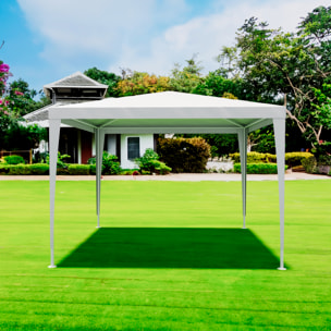 Gazebo 3x3 M Struttura Acciaio Copertura PE 110 gr/m² Impermeabile Idrorepellente Resistente Raggi UV Tenda Picnic Campeggio Esterno Giardino Grigio