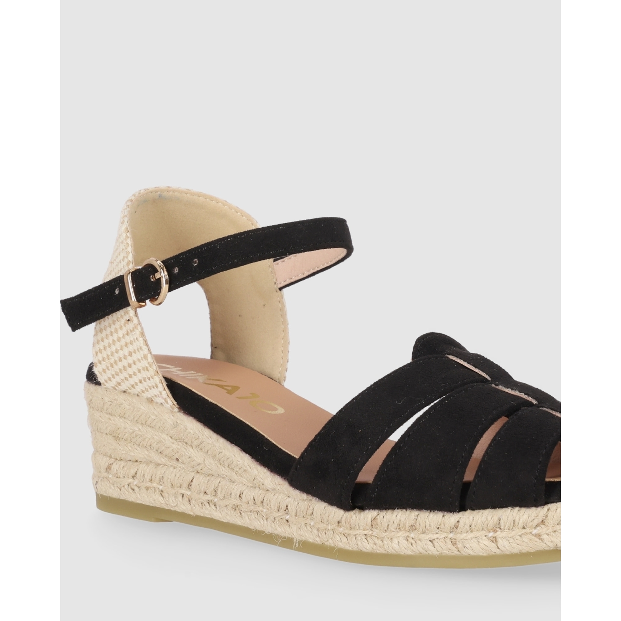 Sandalias de Tejido - Negro - Tacón: 5 cm