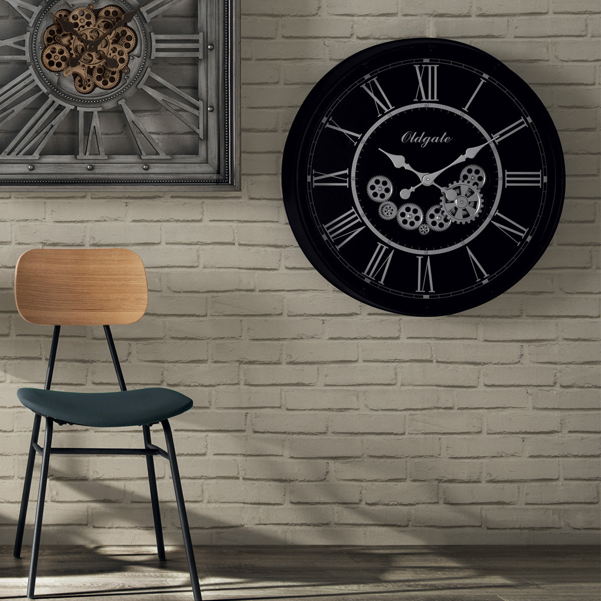 Horloge "Loann" noire D76 cm