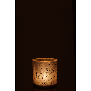 J-Line photophore Etoiles - verre - noir - 2 pcs