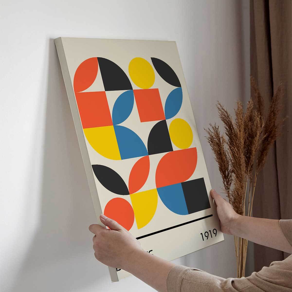 Tableau Bauhaus formes géométriques Toile imprimée