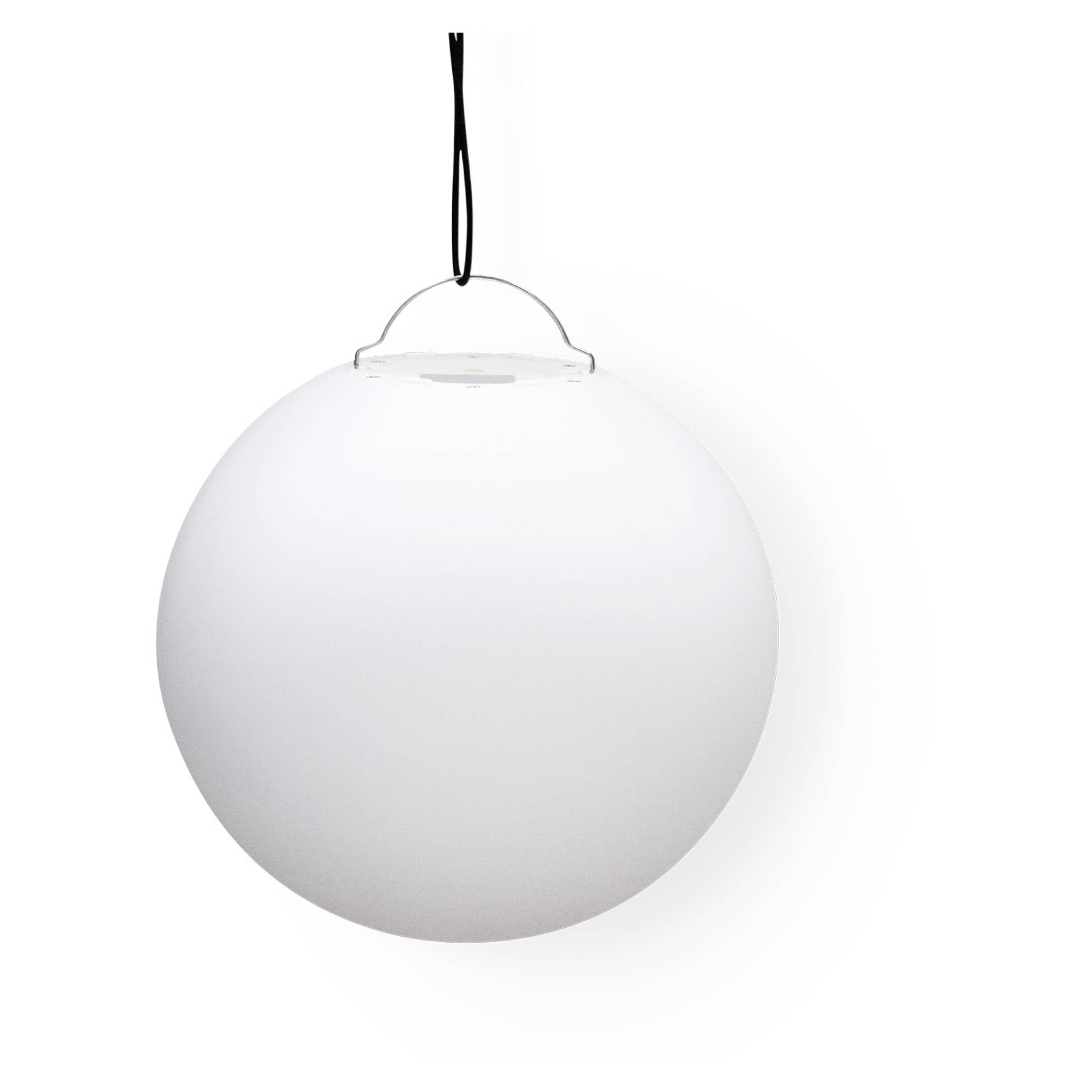 Boule LED 40cm – Sphère décorative lumineuse. Ø40cm. blanc chaud. commande à distance