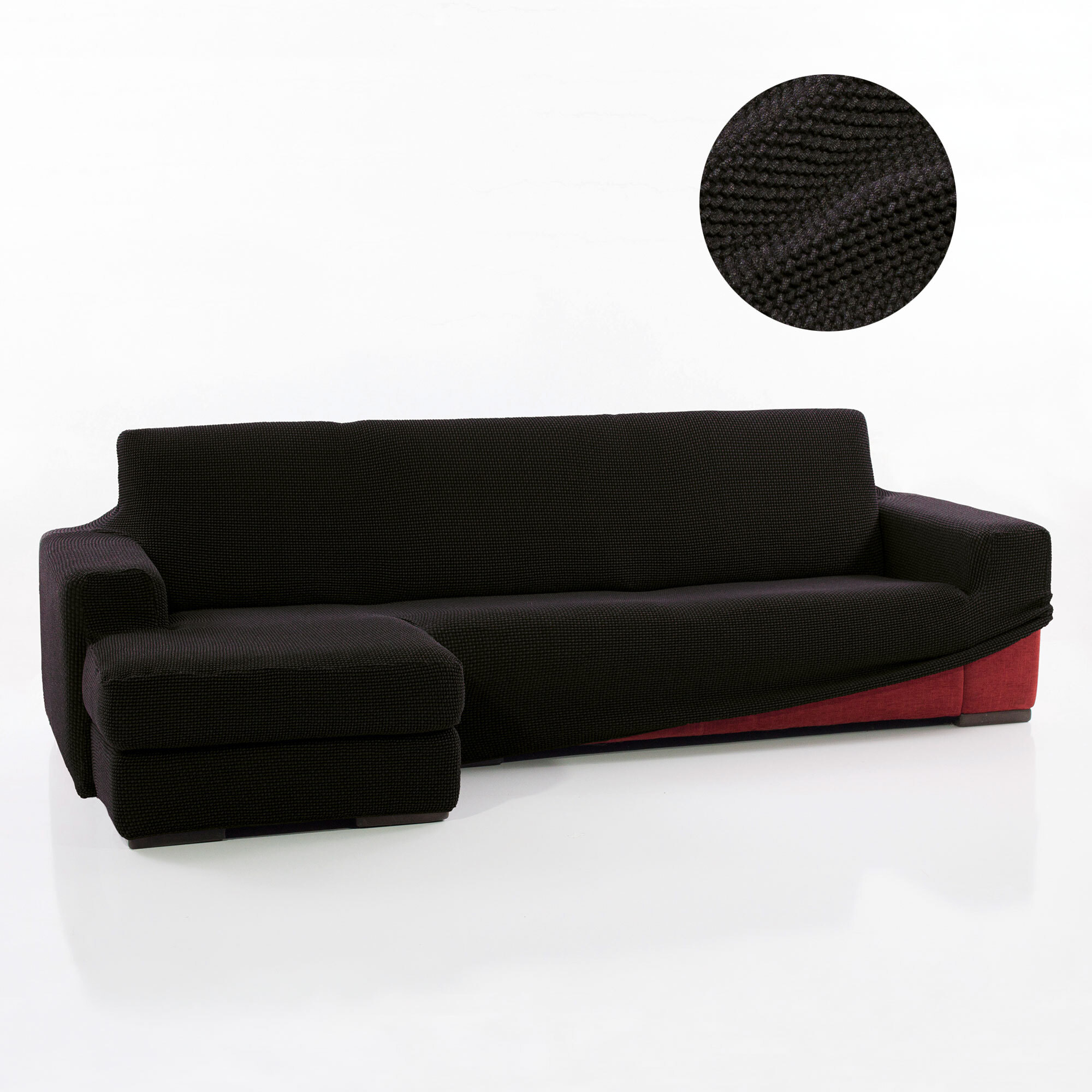 Funda para Chaise Longue izquierdo (visto de frente) brazo largo SÚPER ELÁSTICA modelo HELENA