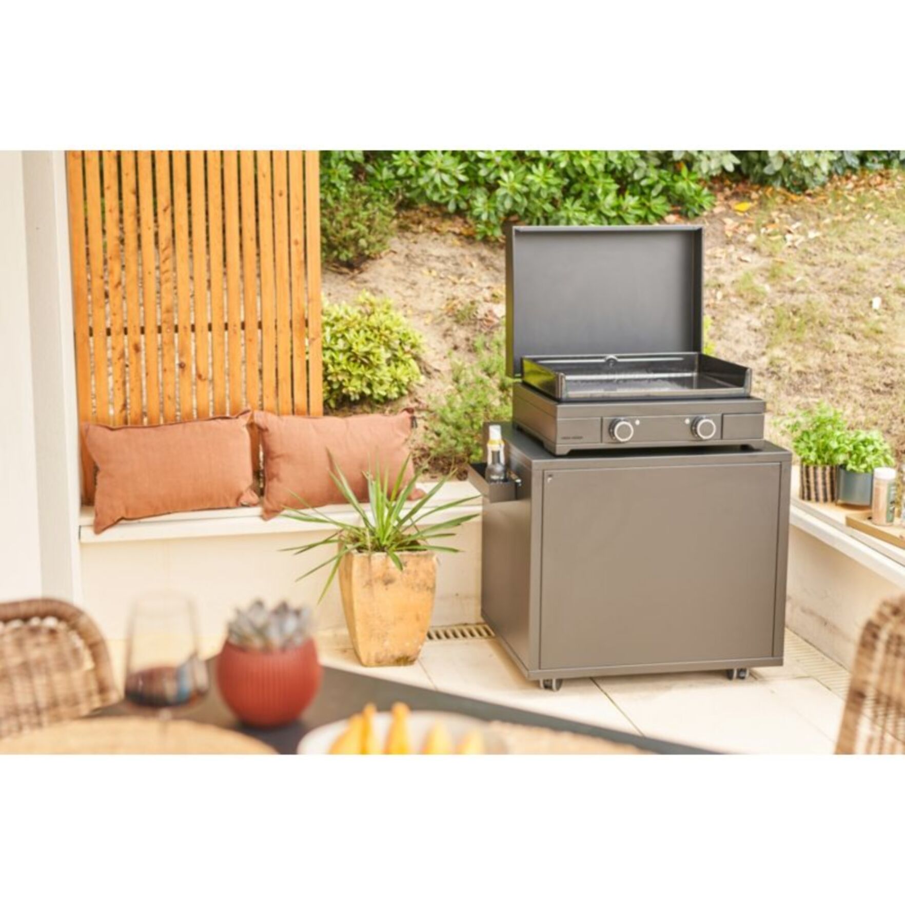 Chariot Plancha FORGE ADOUR DRPAF N Noir Roulant Acier Fermé  colmpatible plancha 80 cm DRPAF N Roulant Plancha Acier Fermé Noir