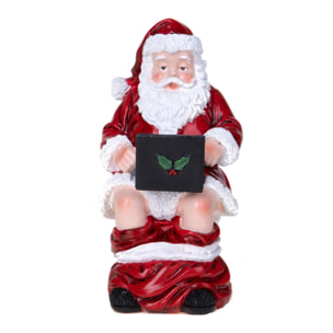 Babbo natale su water con pc - Pezzi 2 - ROSSO - Bianchi Dino SpA
