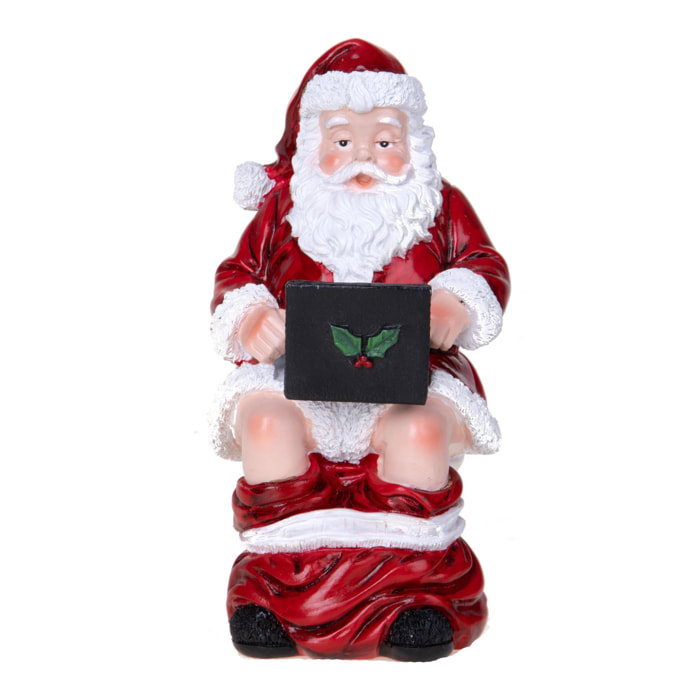 Babbo natale su water con pc - Pezzi 2 - ROSSO - Bianchi Dino SpA