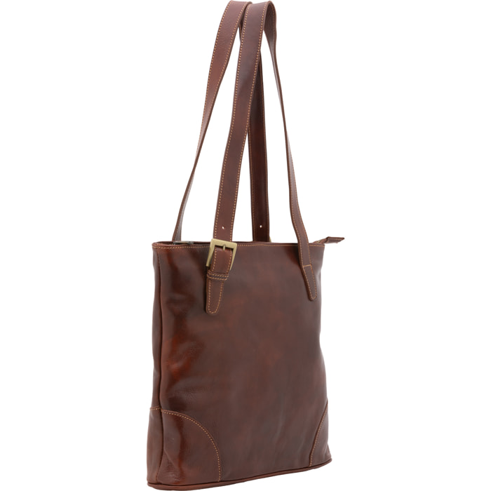 Borsa a spalla  da donna In Vera pelle Made in Italy 33x35x8 cm