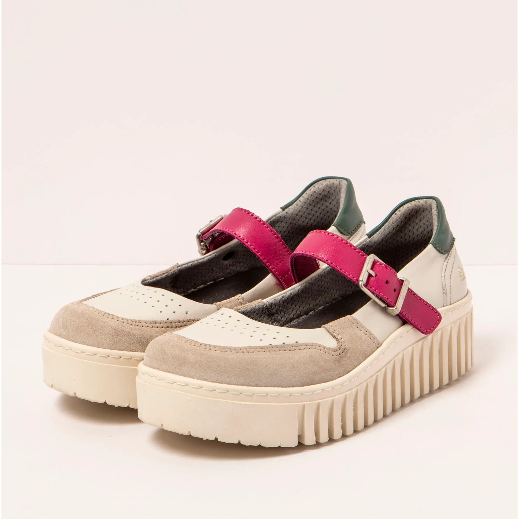 Zapatos 1515 NAPPA CREAM-FUXIA/BRIGHTON color Cream-fuxia