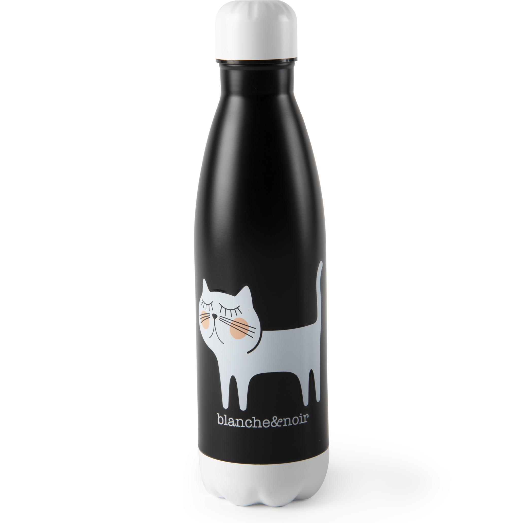 Bottiglia termica Excelsa Blanche&Noir, acciaio inox doppia parete, 500 ml, nero