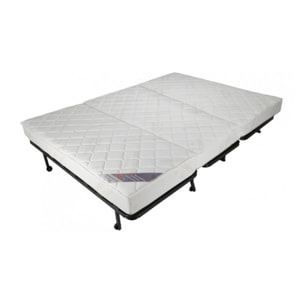 BZ banquette lit 140x200 cm avec housse et coussins - CACAO