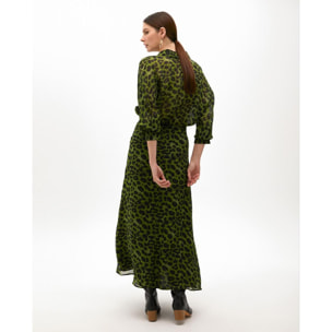 Abito Camicia Stampato Fluido