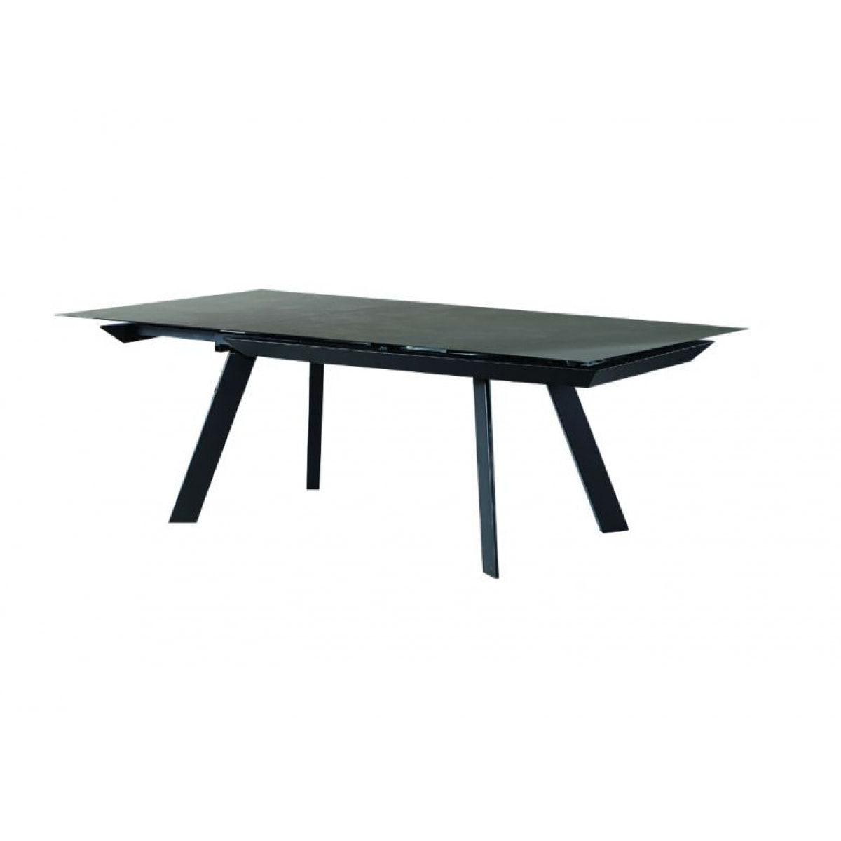 Table extensible plateau céramique gris anthracite 160/240 cm - MARKUS