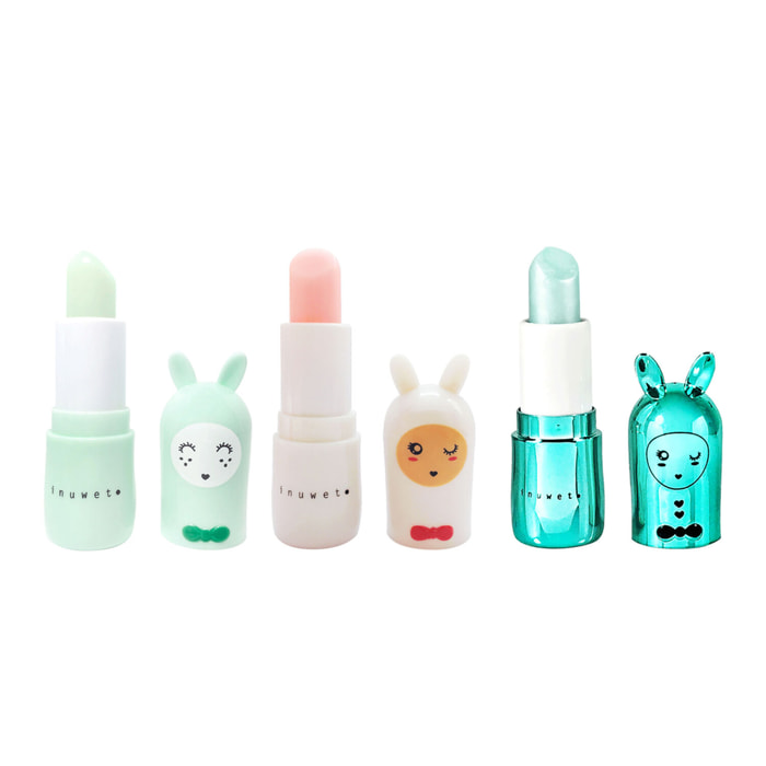 Pomme Barbe à Papa Cupcake - Coffret 3 Baumes à Lèvres