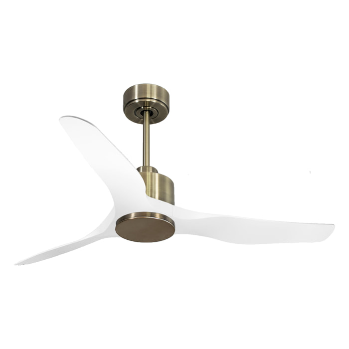 Ventilateur de plafond Réversible  Thermostat Wifi Moteur à courant continu Toits en pente Télécommande Adaptateur 2/3 Lames Hypersilence Mémoire
