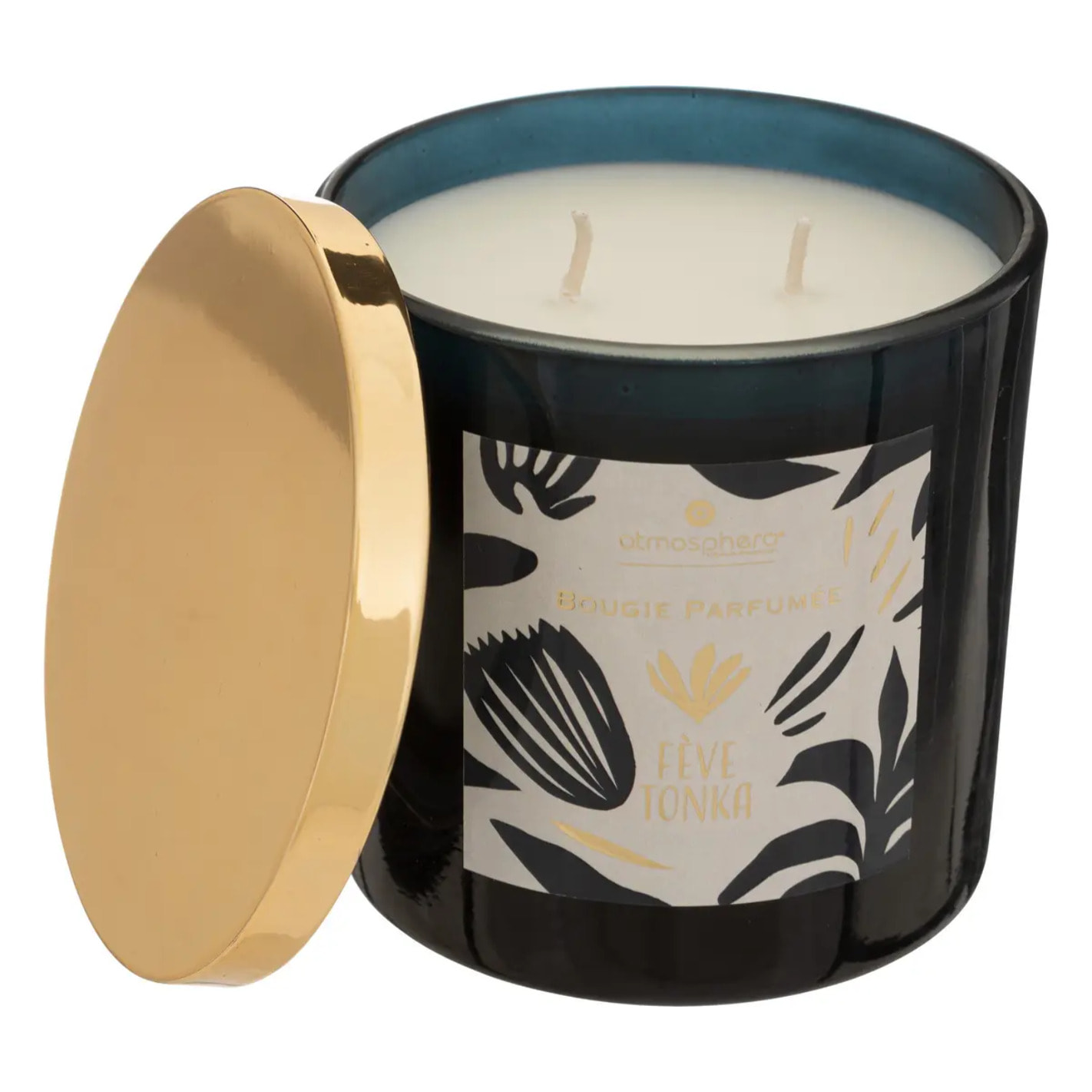 Bougie parfumée Plum 400g pot verre fève tonka