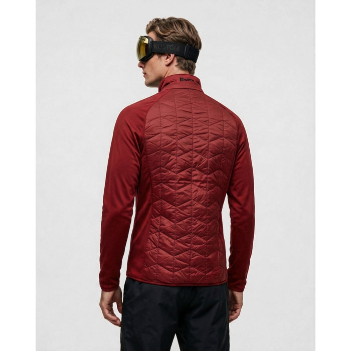 Chaqueta híbrida aislante para hombre KUSTOM MOTUS Hybrid Insulated - Rojo