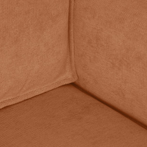 Canapé d'angle convertible 4 places en tissu chenille - LIVIA