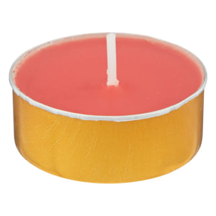 6 bougies parfumées "Izor" D3,72cm rouge