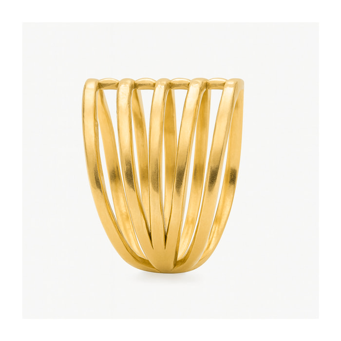 Anillo Tagan acabado oro amarillo 18k