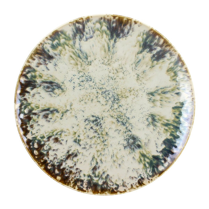 Lot de 6 assiettes plates abstraites en porcelaine 27cm MAKA