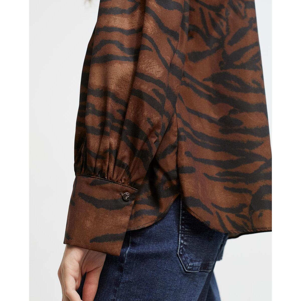 Camicia con stampa zebrata