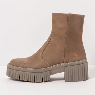 Botines con tacón 1374 NOBUCK TAUPE/YORK color Taupe