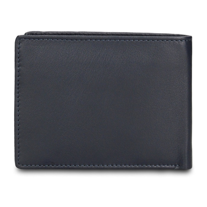 Portafoglio uomo in vera pelle - Modello Aosta - Casual - 12.0 x 10.0 x 2.5 cm