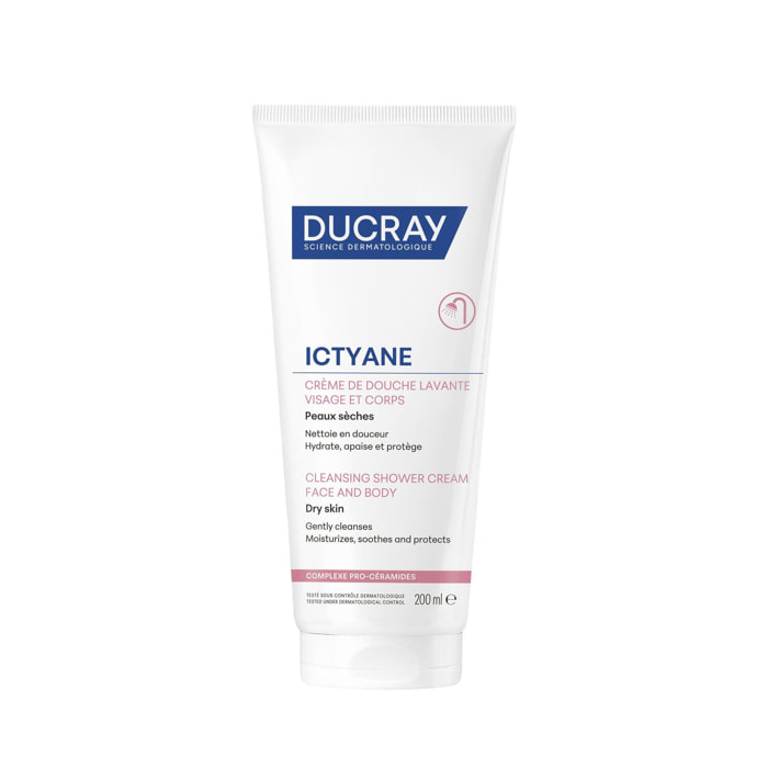 Ictyane - Crème de Douche Lavante Visage et Corps Pour les Peaux Sèches 200 ml