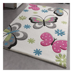 Tapis enfant tissé motif animaux HANFIOU